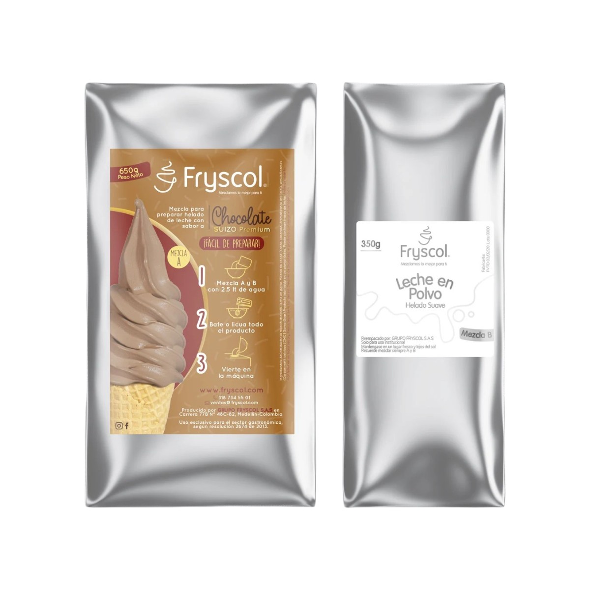 Mezcla Helado Chocolate Suizo Premium