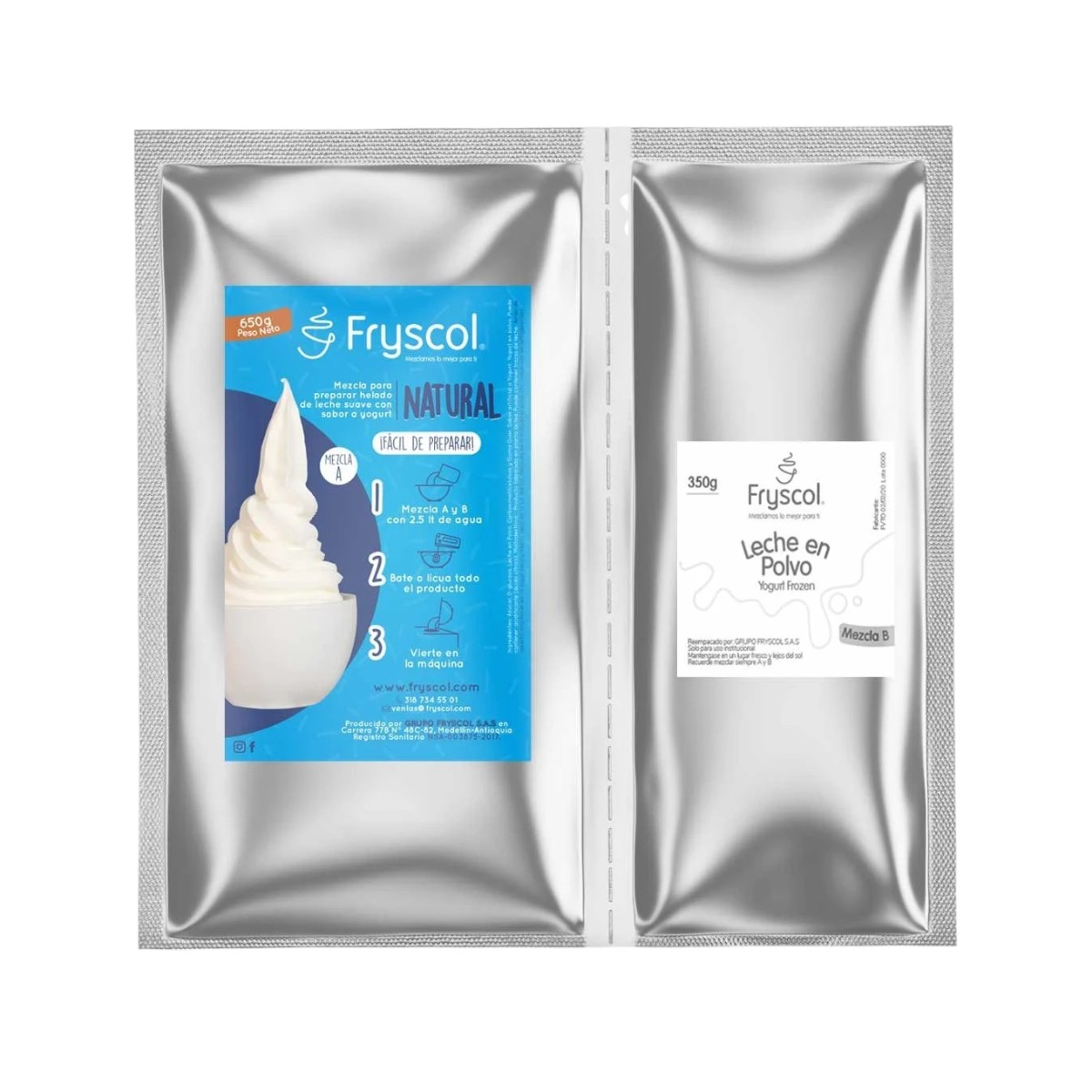 Mezcla helado de Yogurt Natural