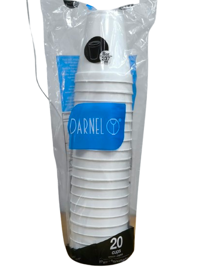 Vaso Darnel Icopor 8 oz x 20 und