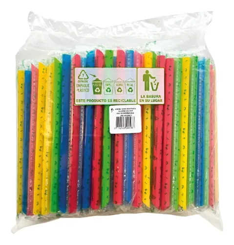 Pitillo Jumbo Color x 250